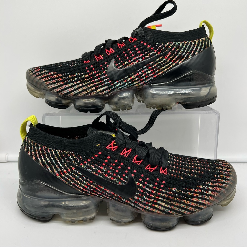 Nike Air Vapormax Flyknit 3 Black Blue Fury AJ6910-009 Women's Size 9